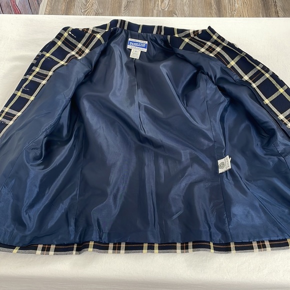 Vintage Pendleton Women's Blazer Suit Jacket, Virgin Wool, Plaid, Size 6 - Picture 4 of 8